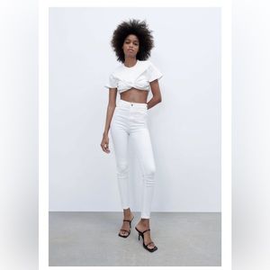 Whit elastic zara jeans